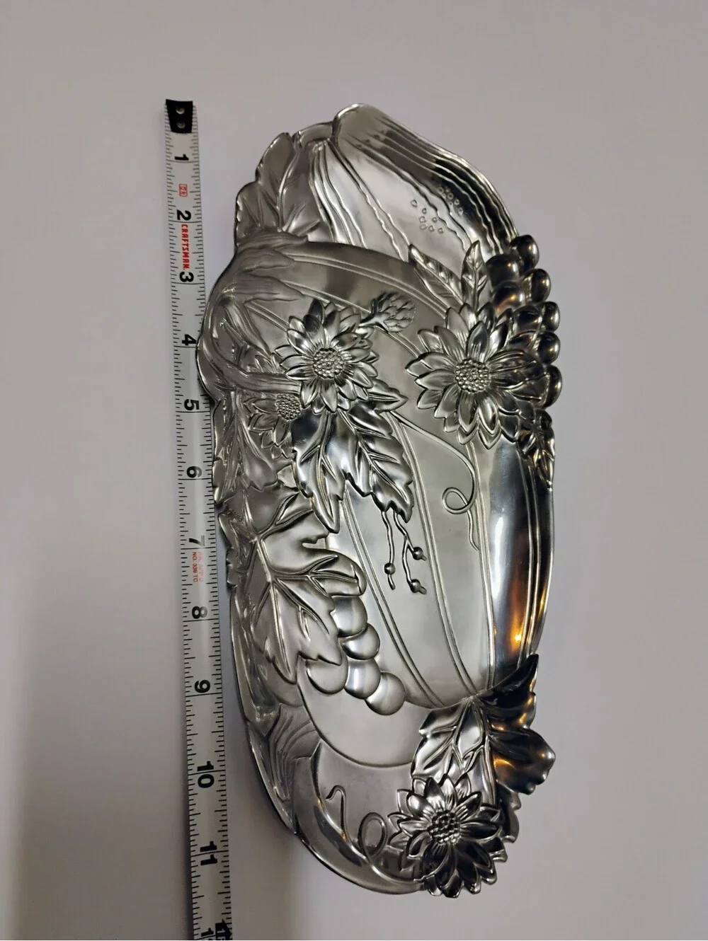 Vintage Fitz And Floyd Metal Sunflower Jewelry Candy Trinket Tray
